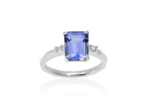 Anillo MONACO azul en plata